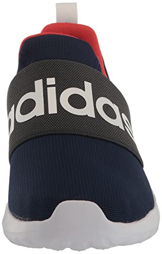 adidas Lite Racer Adapt 4.0 Running Shoe, Dark Blue/White/Bright Red, 2 US Unisex Little Kid