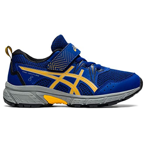 ASICS Kid's PRE Venture 8 Pre-School Running Shoes, 1.5, Monaco Blue/Sunflower