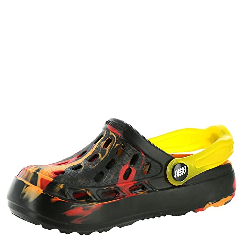 Skechers Kids Boy's Swifters-Transluminator Clog, Black/Multi, 2 Little Kid