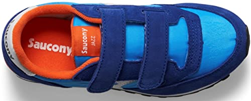 Saucony Jazz Double Hook & Loop Sneaker, Blue/Orange, 13 US Unisex Little Kid