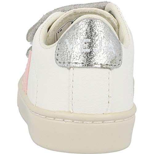 VEJA Kids Small Esplar Velcro (Toddler) Sneaker, Extra White Petale Silver, 10 US Unisex