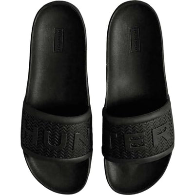 Hunter Bloom Algae Foam Slide Slippers for Men - Synthetic Lining, Slip-On Style, and Open Round Toe Black 11 M