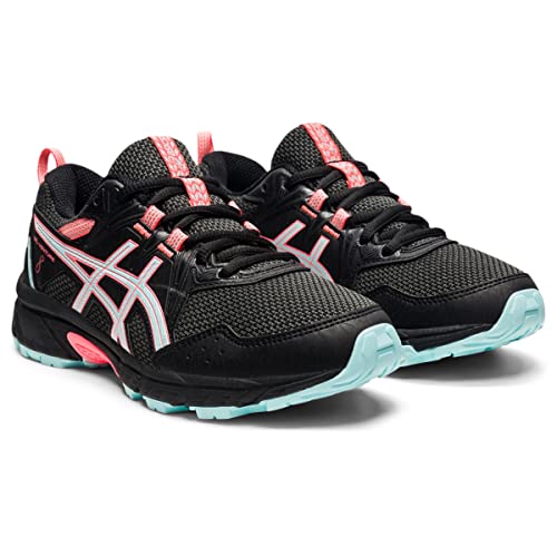 ASICS Kid's Gel-Venture 8 Grade School Running Shoes, 2, Black/Clear Blue