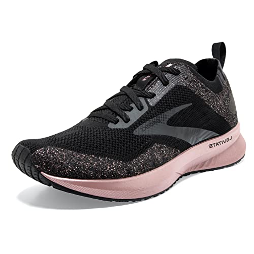 Brooks Women's Levitate 4 Running Shoe - Black/Ebony/Rose Gold - 7.5