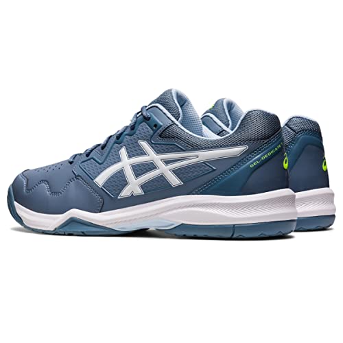 ASICS Men's Gel-Dedicate 7 Tennis Shoes, 12, Steel Blue/White