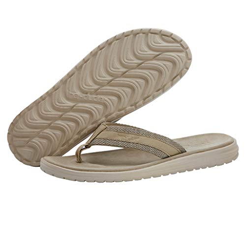 Hey Dude Men's Sami Sox Beige Size 10 | Men’s Footwear | Men’s Slip On Sandals | Comfortable & Light-Weight