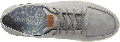 OluKai Mens Manoa Sneaker (10 - Fog/Mustard)