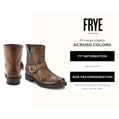 Frye Veronica Booties for Women Made from Full Grain Brush-Off Leather with Antique Metal Hardware and Waterproof, Hand-Stitched Goodyear Welt Construction – 5 ¾” Shaft Height, Slate - 7M