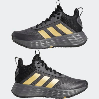 adidas Own The Game 2.0 Basketball Shoe, Grey Five/Matte Gold/Core Black, 7 US Unisex Big Kid