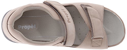 Propét womens W0089 Pedic Walker flats sandals, Dusty Taupe Nubuck, 10 XX-Wide US