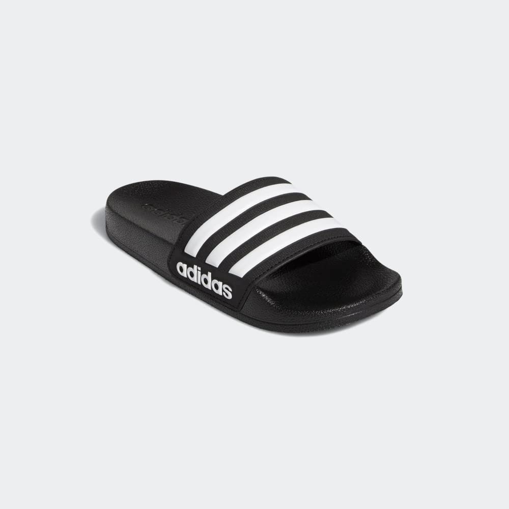 adidas Adilette Shower Slides, Core Black/White/Core Black, 6 US Unisex Big Kid