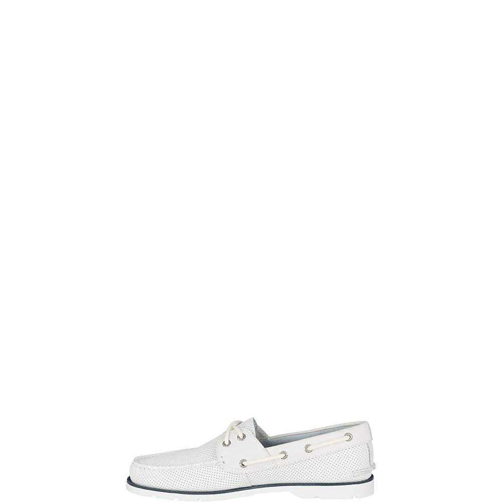 Sperry Mens Leeward 2-Eye Perforated Casual Casual Shoes Shoes, White, 10