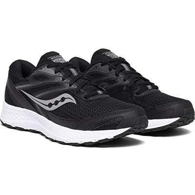 Saucony Men's Cohesion 13 Walking Shoe, Black | White, 7.5 M US