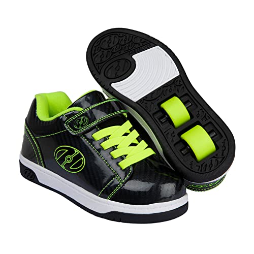 HEELYS Dual Up X2 (Little Kid/Big Kid/Adult) Black/Yellow 4 Big Kid, 4 Men's, 5 Women's M