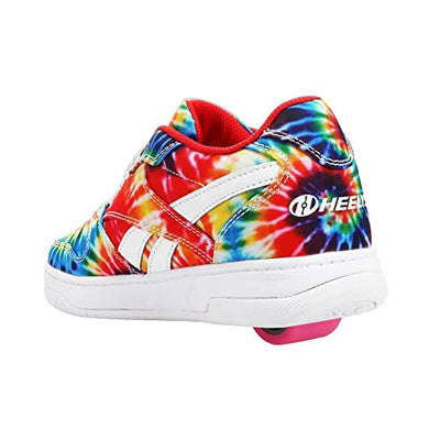 HEELYS Girl's BB 4500 Low (Little Kid/Big Kid/Adult) Tie-Dye/True Pink/White 3 Little Kid M