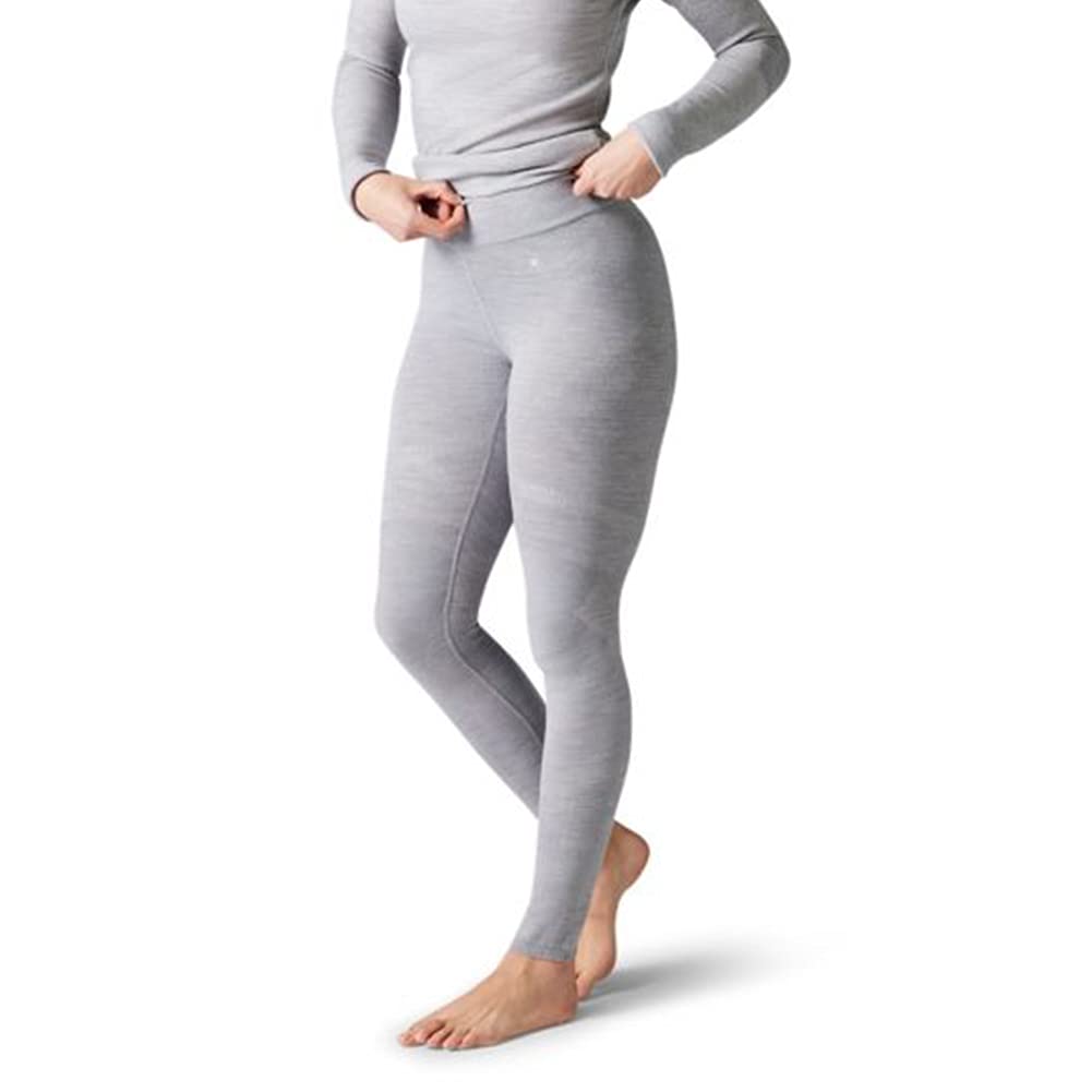 Smartwool Women's Intraknit Merino 200 Bottoms Large Light Gray Heather-white