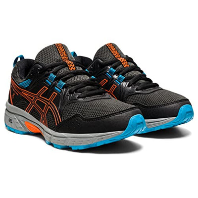 ASICS Kid's Gel-Venture 8 Grade School Running Shoes, 1.5, Black/Marigold Orange