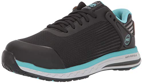 Timberland PRO Men's Drivetrain Low Composite Safety Toe Electrical Hazard Athletic Work Shoe, Black/Blue, 8.5