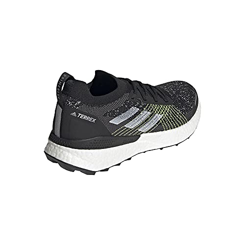 adidas Men's Terrex Two Ultra Primeblue Trail Running Shoes, Core Black/Cloud White/Solar Yellow - 9.5