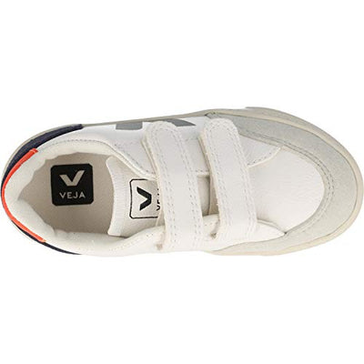 Veja Small V-12 Hook and Loop (Little Kid/Big Kid) Extra White/Multicolor/Nautico Unisex EU 29 (US 12 Little Kid) M