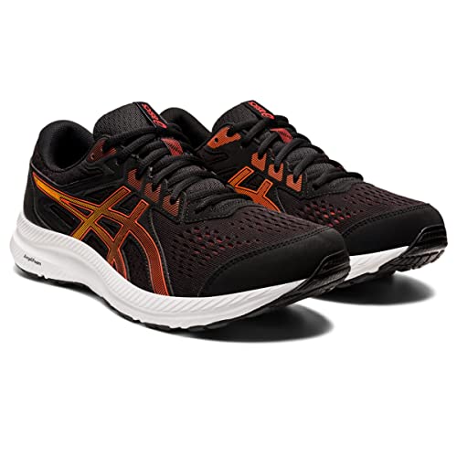 ASICS Men's Gel-Contend 8 Running Shoes, 10.5, Black/Cherry Tomato