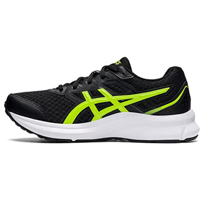 ASICS Kid's JOLT 3 Grade School Running Shoe, 4, Black/Hazard Green