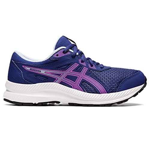 ASICS Kid's Contend 8 Grade School Running Shoes, 3.5, Dive Blue/Orchid