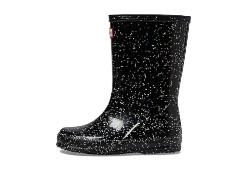 Hunter Boots Infant's First Classic Giant Glitter Rain Boot Black 8 Medium US