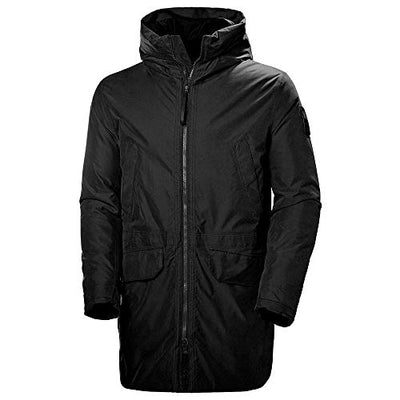 Helly Hansen Men's Calgary Hooded Insulated Winter Parka Coat Jacket, 990 Black, XX-Large