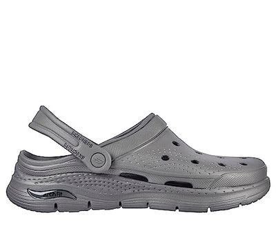 Skechers Men's Foamies Arch Fit-Valiant Clog, Charcoal, 8