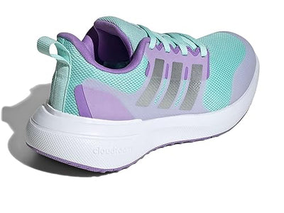 adidas Girl's Fortarun 2.0 (Little Kid/Big Kid) Semi Flash Aqua/Silver Metallic/Orchid Fusion 1 Little Kid M