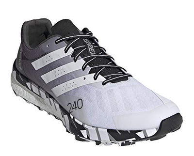 adidas Men's Terrex Speed Ultra Trail Running Shoe, Cloud White/Crystal White/Core Black - 7.5