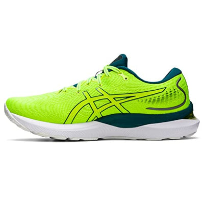 ASICS Men's Gel-Cumulus 24 Running Shoes, 7.5, Safety Yellow/Velvet Pine