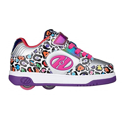 HEELYS Girl's Cosmical X2 (Little Kid/Big Kid/Adult) Silver/Purple/Rainbow 3 Little Kid M