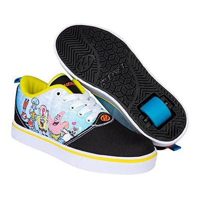 HEELYS Boy's Spongebob Pro 20 (Little Kid/Big Kid/Adult) Black/Yellow/Orange/Blue Men's 8 M