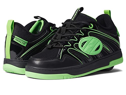 HEELYS Rocket (Little Kid/Big Kid/Adult) Black/Neon Green 4 Big Kid, 4 Men's, 5 Women's M