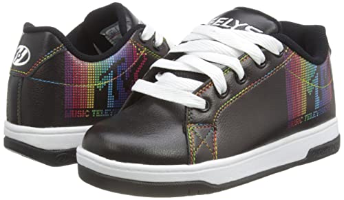 HEELYS Girl's Split MTV (Big Kid/Adult) Black/White/Rainbow 11 Women's M