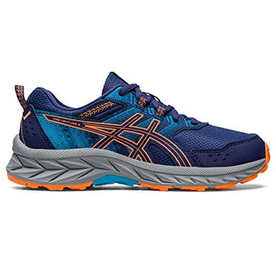 ASICS Kid's PRE Venture 9 Grade School Running Shoes, 3, Indigo Blue/Sun Peach