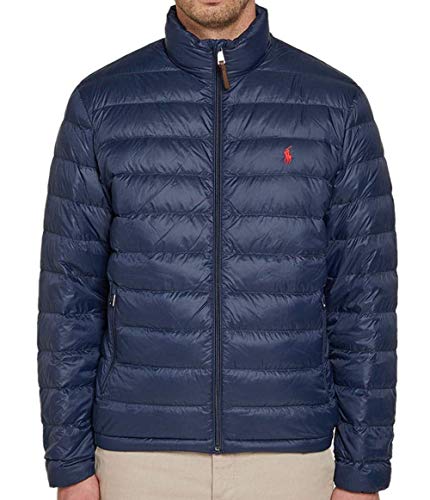 Polo Ralph Lauren Men's Lightweight Bleeker Down Jacket (Aviator Navy, Large)