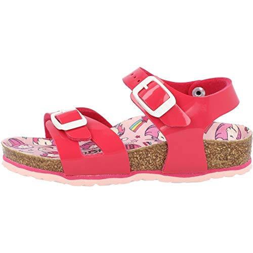 Birkenstock Girl's Sandal, Fuchsia Tulip Unicorn, 32 EU Étroit