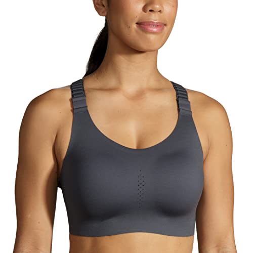 Brooks Women's Racerback 2.0 Sports Bra for High Impact Running, Workouts & Sports with Maximum Support - Asphalt - 34F