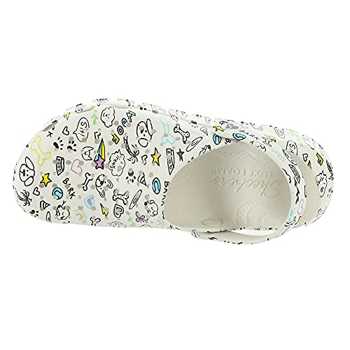 Skechers Foamies FootstepsOodles of Doodles Womens Slip On 6 BM US WhiteMulti