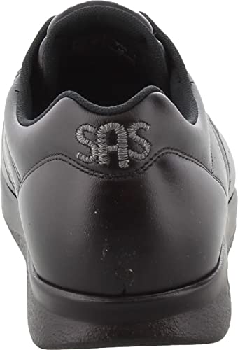 SAS Time Out Shoes for Men - Premium Leather Upper with Tie up Closure, Lightweight and Supportive Medicare Shoes Black 12.5 N - Narrow (C)