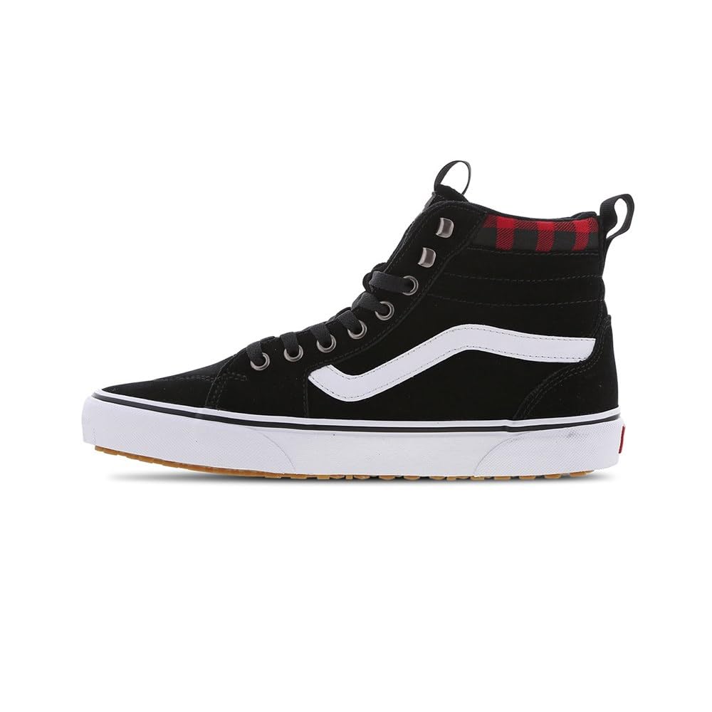 Vans Men's Hi-Top Trainers Sneaker, Suede Black Red Plaid, 10.5