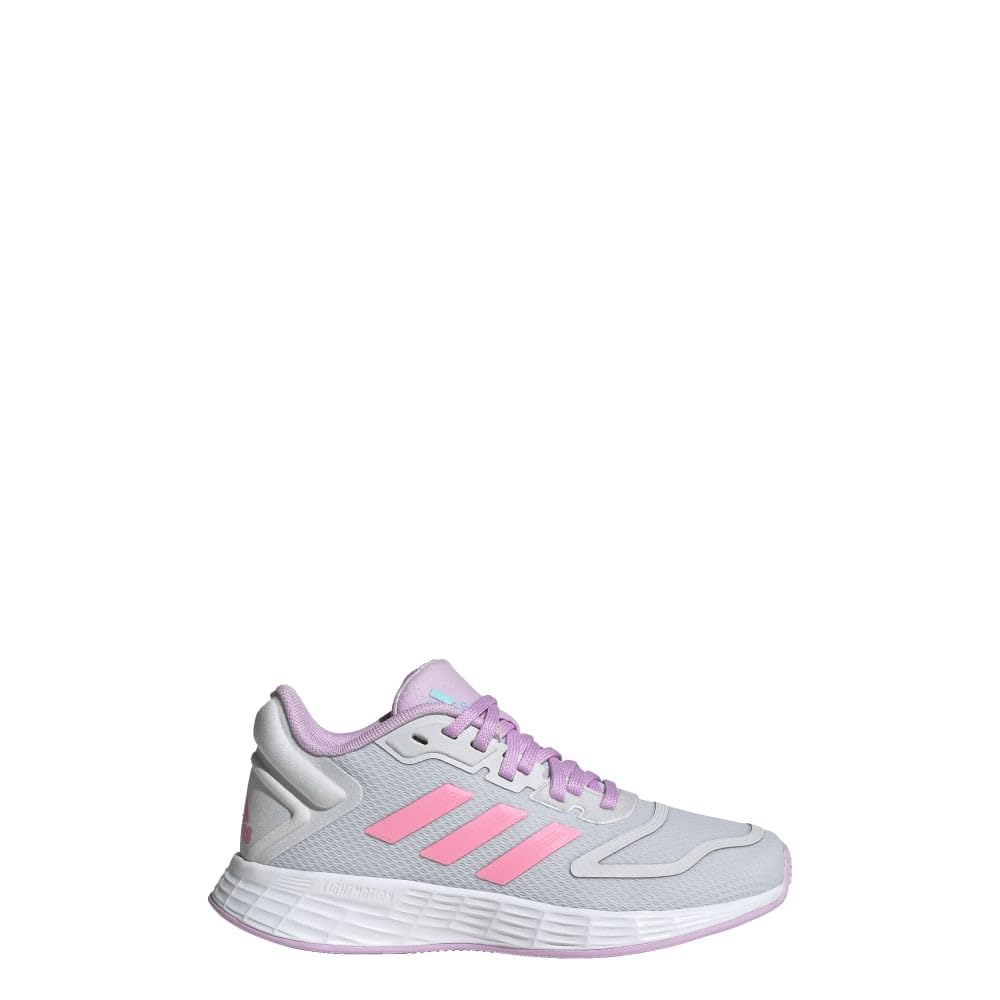 adidas Duramo 10 Running Shoe, Dash Grey/Beam Pink/Bliss Lilac, 2 US Unisex Little Kid