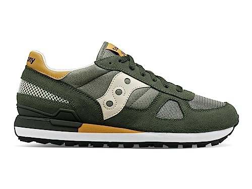 Saucony Men's Shadow Original Sneaker, Olive/Tan, 9.5