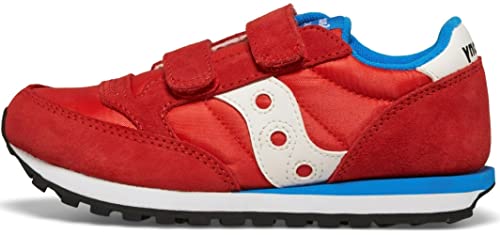 Saucony Jazz Double Hook & Loop Sneaker, RED/Blue, 12.5 US Unisex Little Kid