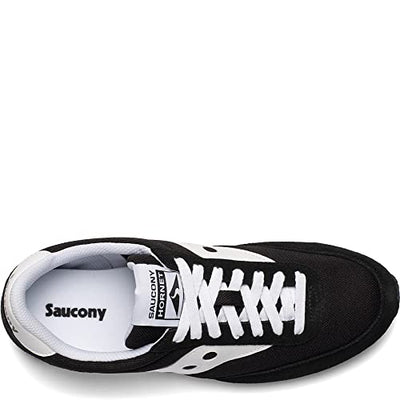 Saucony Men's Hornet Sneaker, Black/White, 9 Medium