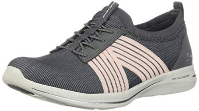 Skechers Women's City Pro Easy Moving Sneaker, Charcoal/Pink, 8