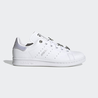 adidas Originals Stan Smith (Big Kid) White/Silver Metallic/Scarlet 6.5 Big Kid M